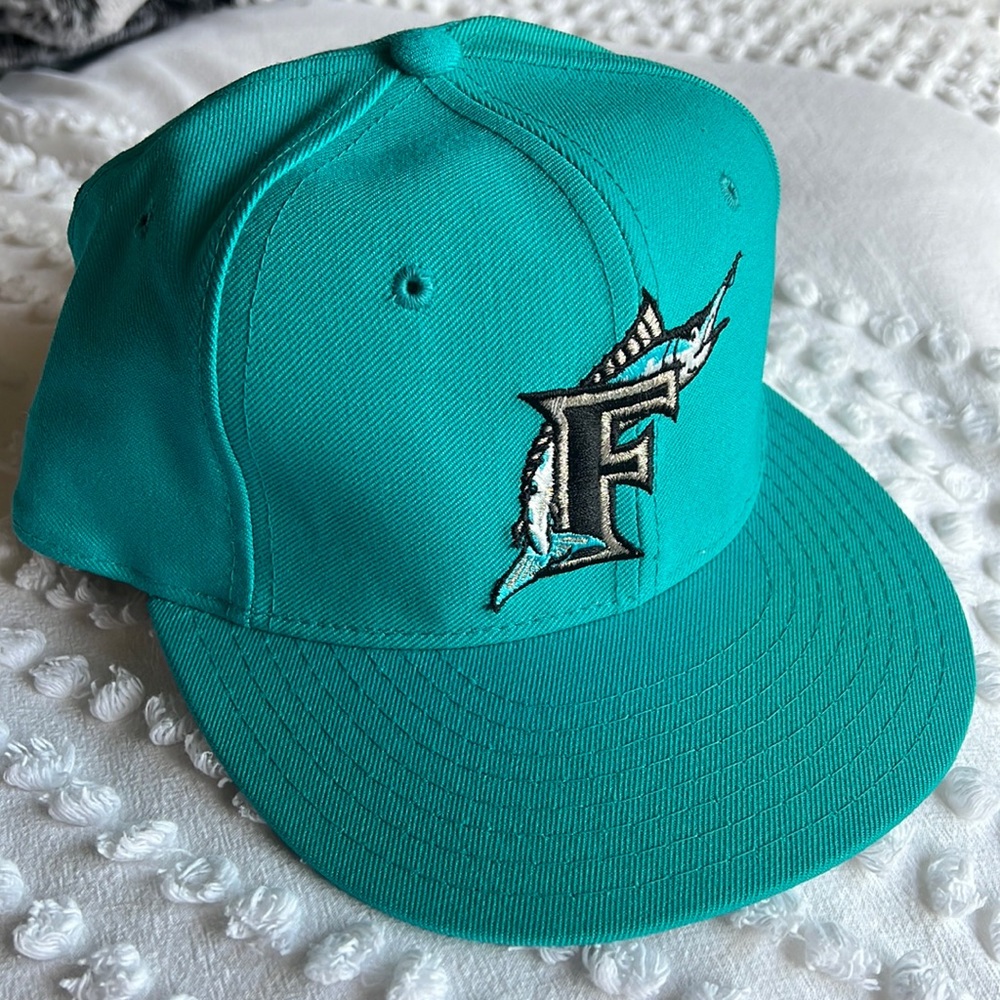 Vintage Florida Marlins New Era Pro Model Hat, 5950 Diamond Collection, Size 7